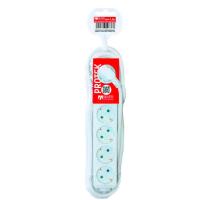 Regleta blanca de 6 tomas sin interruptor SILVER ELECTRONICS, 1,5 metros