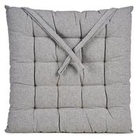 Cojín para silla de cocina gris, 80% algodón y 20% poliéster, 40x40 cm