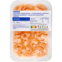 Colas de langostino natural EROSKI, bandeja 160 g
