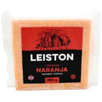 Queso Cheddar a la naranja LEISTON, taco 200 g