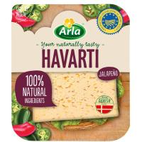 Queso Havarti con jalapeño ARLA, lonchas, bandeja 150 g