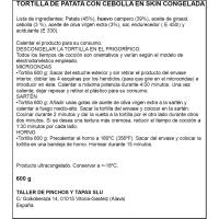 Tortilla de patata con cebolla LA COCINA DE SENÉN, caja 600 g