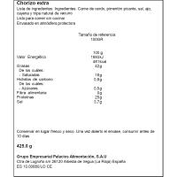 Chorizo picante especial picoteo PALACIOS, sarta 425 g