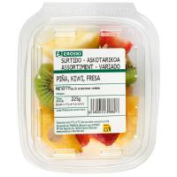 Mix de piña, kiwi y fresa EROSKI, tarrina 225 g
