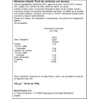 Tarrito de hortalizas con ternera NESTLÉ, tarro 190 g