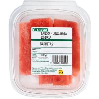 Barritas de sandía EROSKI, bandeja 400 g