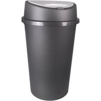 Cubo de basura Bingo negro, con tapa push, 32x32x55 cm TONTARELLI, 25 litros