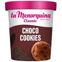 Helado Choco Cookies LA MENORQUINA, tarrina 300 g