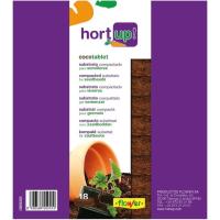FLOWER Bio Cocotablet substratu unibertsala, hazitokietarako trinkotua, 18 ale