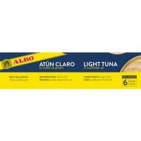 Atún claro en aceite de girasol ALBO, pack 6x65 g