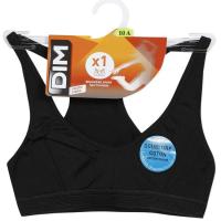 Top deportivo infantil microfibra, negro DIM, talla 14