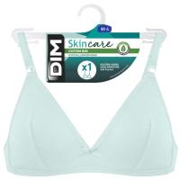 Sujetador infantil sin aro, algodón, relleno extraible, verde menta DIM, talla 70A