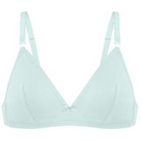 Sujetador infantil sin aro, algodón, relleno extraible, verde menta DIM, talla 70A