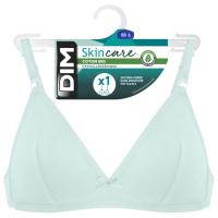 Sujetador infantil sin aro, algodón, relleno extraible, verde menta DIM, talla 75A