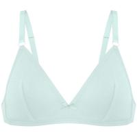 Sujetador infantil sin aro, algodón, relleno extraible, verde menta DIM, talla 75A