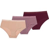 Bóxer de mujer, algodón elástico, granate-rosa talla S ECODIM, pack 3 uds