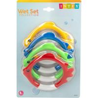 Juego acuático con 4 aros de colores y forma de pez, edad rec:+6 años INTEX