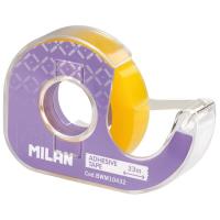 Cinta adhesiva tansparente con portarrollos lila MILAN, 12 mm x 33 m