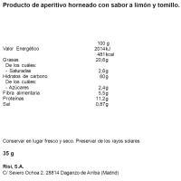 Mios horno al tomillo y limón RISI, bolsa 35 g