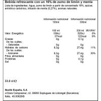 Agua con gas y zumo de limón y menta S. PELLEGRINO, lata 33 cl