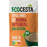 Copos finos de avena integral sin gluten bio ECOCESTA, 500g