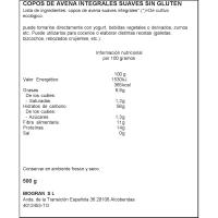 Copos finos de avena integral sin gluten bio ECOCESTA, 500g