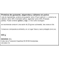 Proteína deportistas bio EL GRANERO, bote 600 g