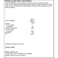 Energy up gel sabor cola cafeina WEIDER, 3 uds, caja 40 g
