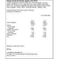 LA GRANJA dilista, alga eta lihozko snack beganoa, poltsa 40 g