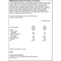 Magdalena marmol sin gluten  sin lactosa LA GRANJA, bolsa 220 g