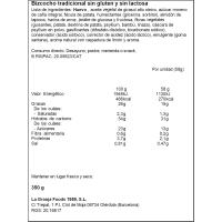 Bizcocho sin gluten y sin lactosa LA GRANJA, paquete 350 g