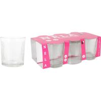 Vaso de agua Andra 27 cl, vidrio transparente, pack 6 uds