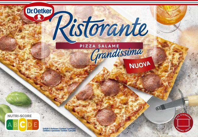 Pizza salame grandissima DR.OETKER RISTORANTE, caja 540 g