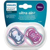 Chupete para niña deco +18 PHILIPS AVENT ULTRA AIR, pack 2 uds