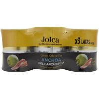 Aceituna rellena de anchoa del Cantábrico JOLCA, pack 3x50 g