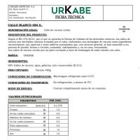 Callos blancos URKABE, sobre 480 g
