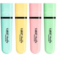 Marcador fluorescente, 4 colores pastel, Marking Flat BIC, pack 4 uds