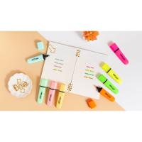 Marcador fluorescente, 4 colores neón y 4 pastel, Marking Flat BIC, pack 8 uds