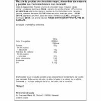 Pepitas de chocolate negro y almendras VAHINÉ, bolsa 100 g