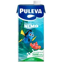 Leche ligera semidesnatada PULEVA DISNEY, brik 1 litro