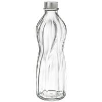 Botella AQUA, de vidrio transparente con tapón inox BORMIOLI, 750 ml