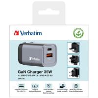 Cargador de red universal negro, USB Type-C 35W y Type A 18W, GNC-35 VERBATIM