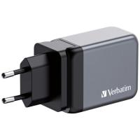 Cargador de red universal negro, 2 USB Type-C 65W y Type A 30W, GNC-65 VERBATIM