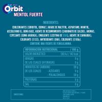 ORBIT mentol txikle gogorra gragean, potoa 64 g