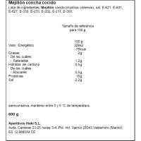 ARTEIÑAKI muskuilu naturalak maskorrekin, terrina 600 g