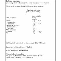 Salmón ahumado AHUMADOS DOMÍNGUEZ, sobre 100 g
