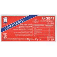 CONSORCIO antxoak oleiko ugariko oliotan, lata 23 g