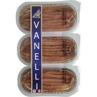 Anchoas 120/75 VANELLI, pack 3x40 g