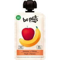 Manzana y plátano bio BE PLUS, bolsita 100 g