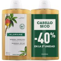 KLORANE xanpu nutritiboa mangoarekin, sorta 2x400 ml